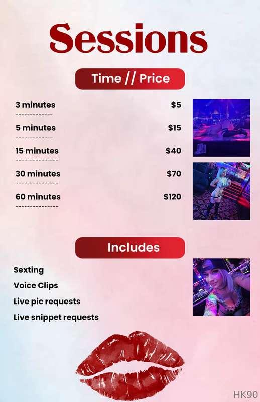 I will be offering sessions this coming week on Monday & Wed..