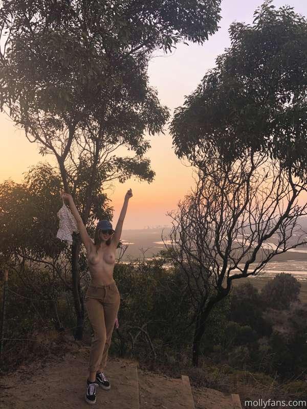 hiking is better topless 🍈🍈