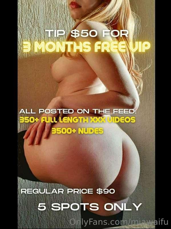 3 MONTHS VIP SUBSCRIPTIONI wanna give to the next 2 people 3..