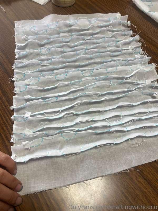 I’m trying a new shibori technique today. It’s called “hinod..