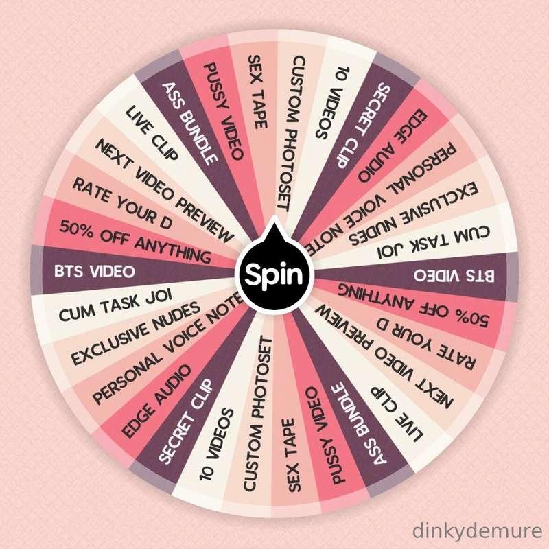 spin my wheel! stroke your luck(and your cock)! every spin w..