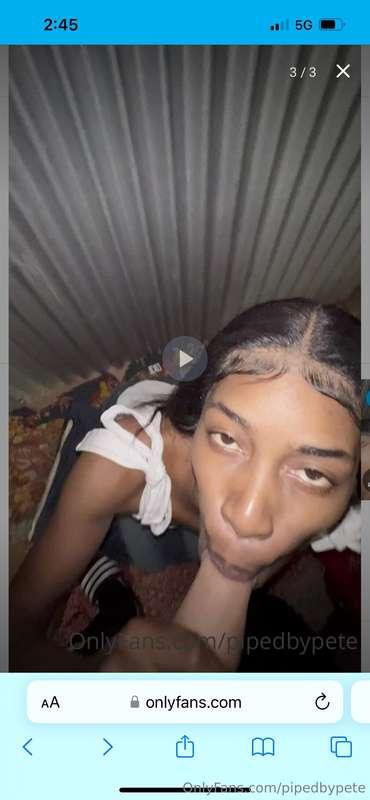 $10 throwback! Ebony sucks my cock and takes backshots til f..