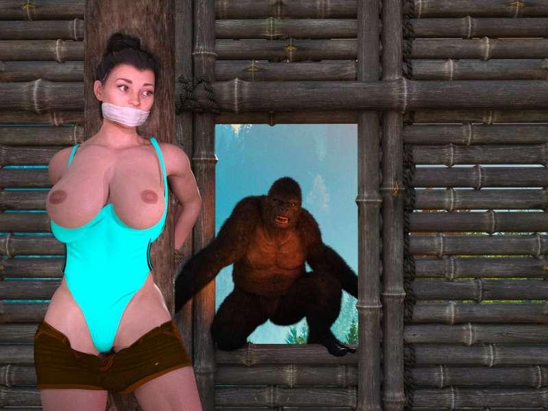 Lara Croft: Monkey Business topless variant 