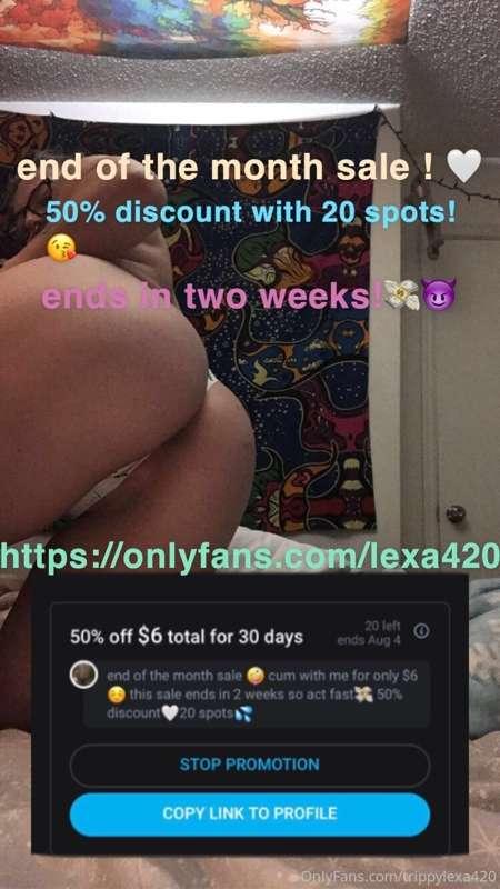 ‼️END OF THE MONTH SALE ON MY UNCENSORED PAGE‼️

cum have fu..