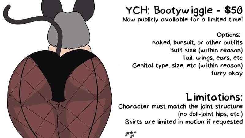 [YCH #1] Booty Wiggle (now available)