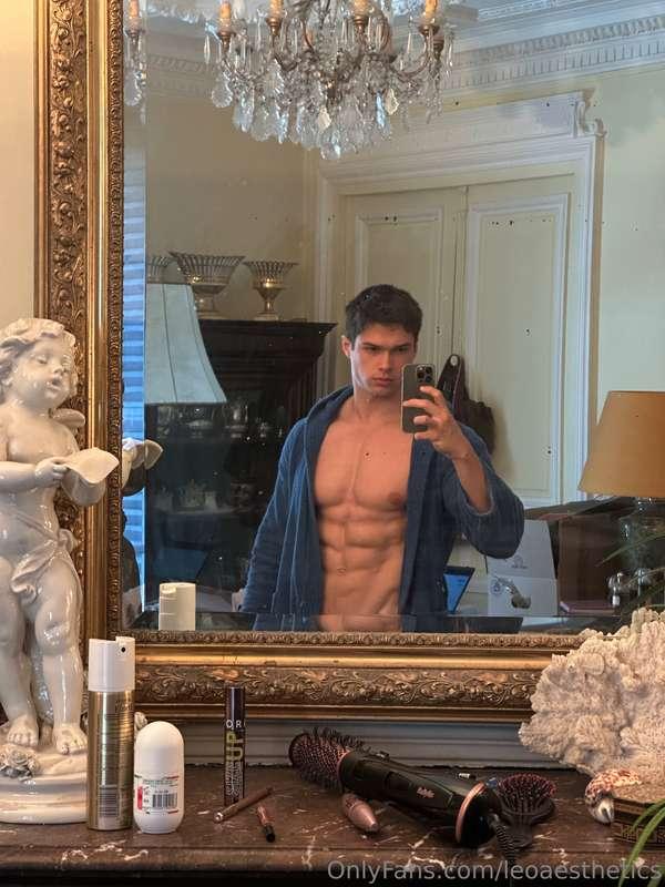 So I give you chest, abs, and just a hint below are you begg..