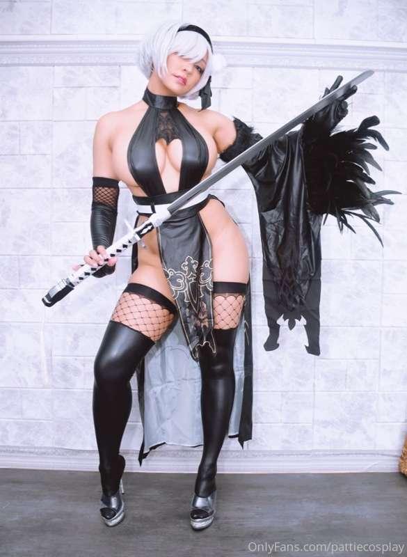 2B full cosplay ❤️ 
I also made a lingerie maid version too💕..