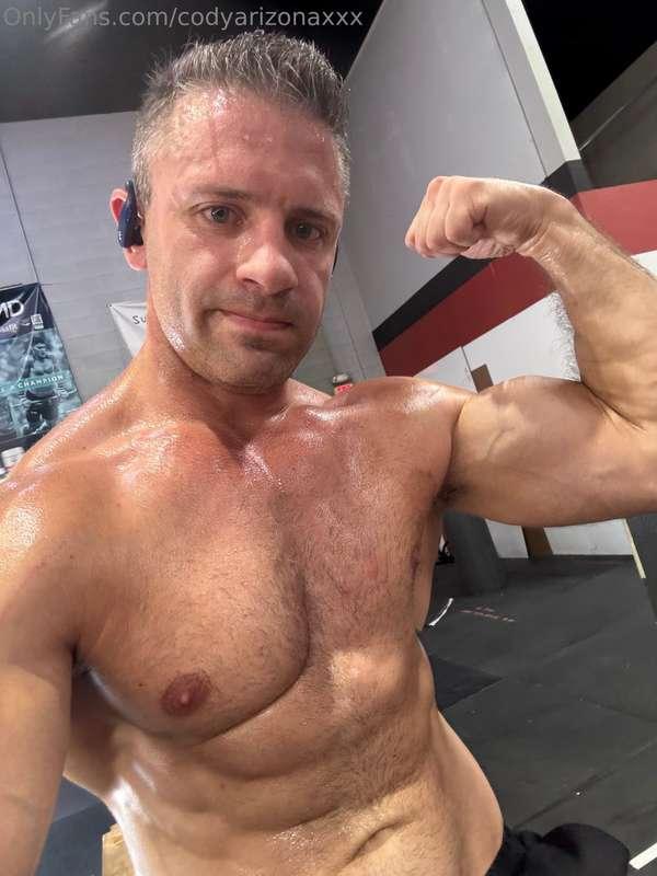 Whatcha licking first after my sweaty workout?