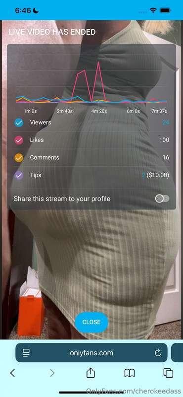 I was live 