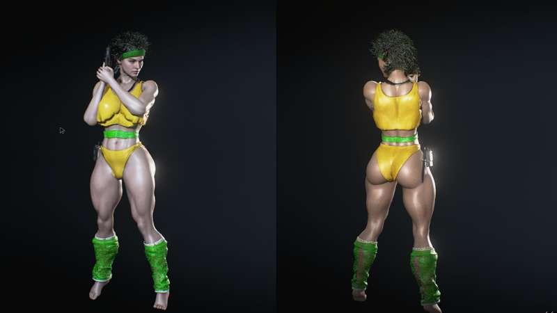 Jill with 80s Fitness outfit