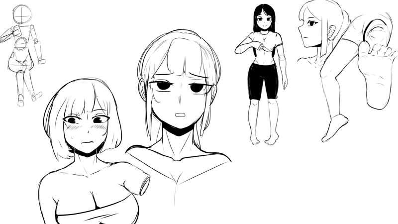 Basic gals sketches 
