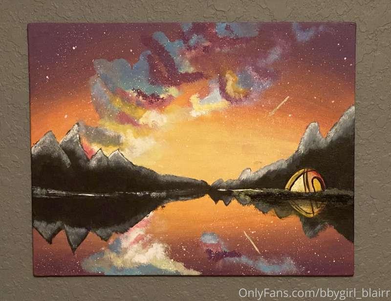 I’ve been painting a lot lately. Here’s some of my artwork. ..