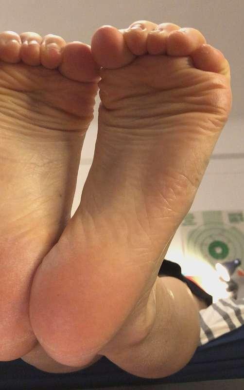 I hope you like dry, rough soles because you'll be licking t..