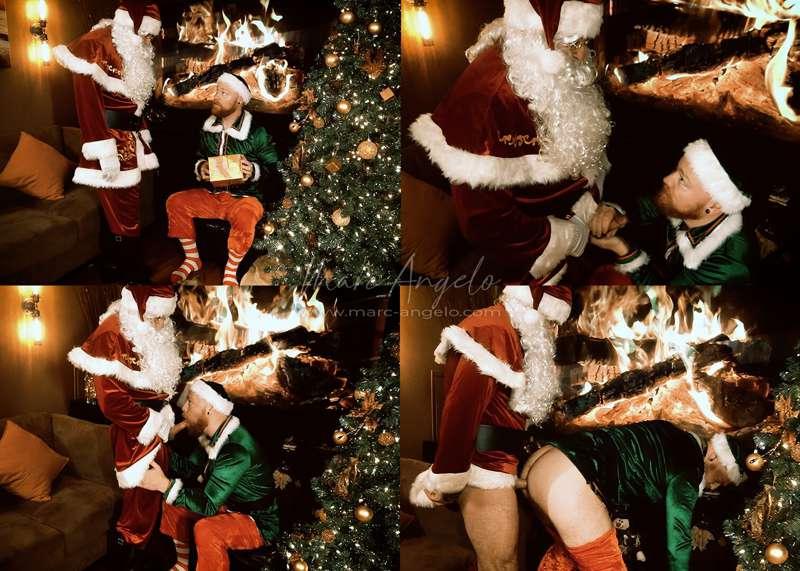 Sexy ginger Elf was a naughty boy, until Santa came and set ..