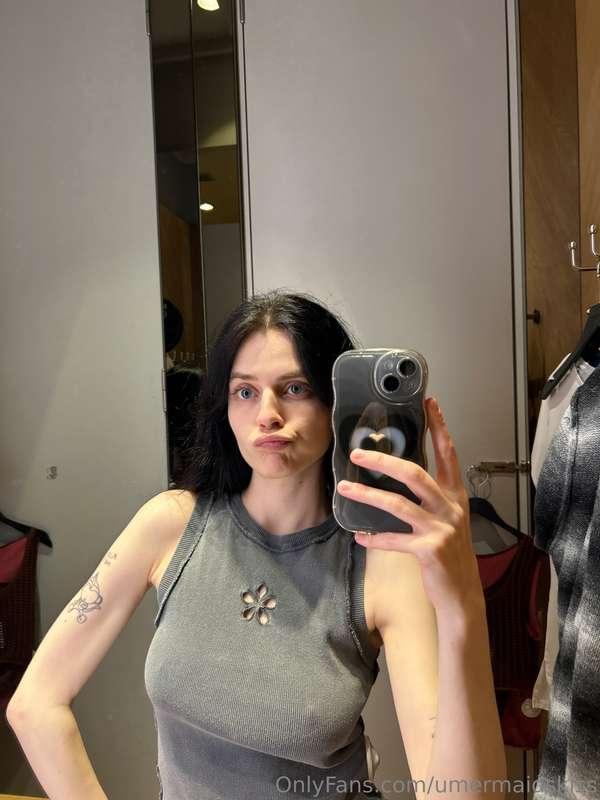 When you try on a top and think: ‘Is it cute enough for me?🪻..