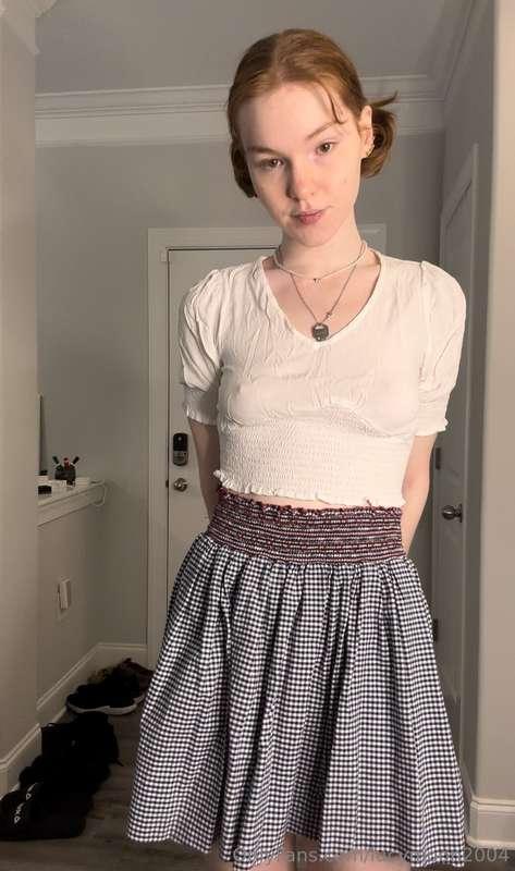 I love a short little skirt... makes it easy for you to bend..