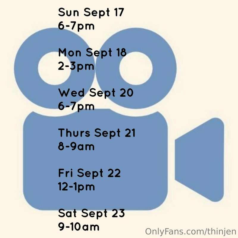 Videochats are back on!! 
All time slots must be paid a day ..