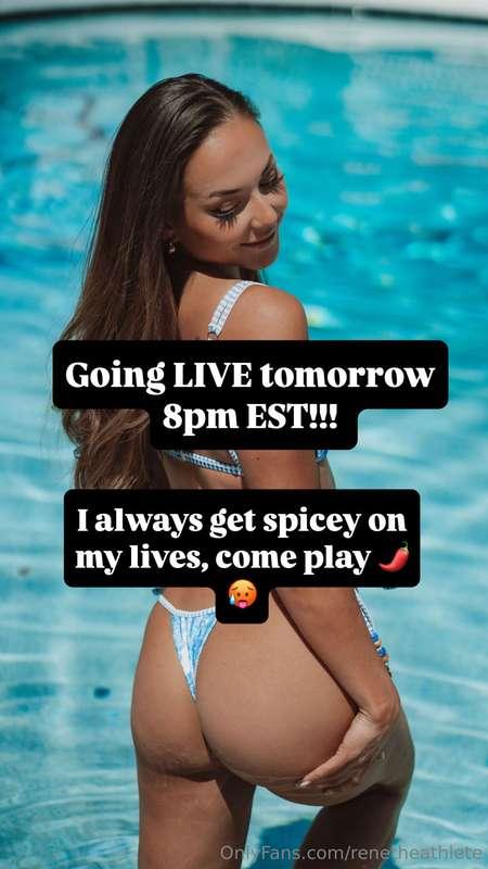 Don’t miss my live stream tomorrow!!! I’d love to get to kno..