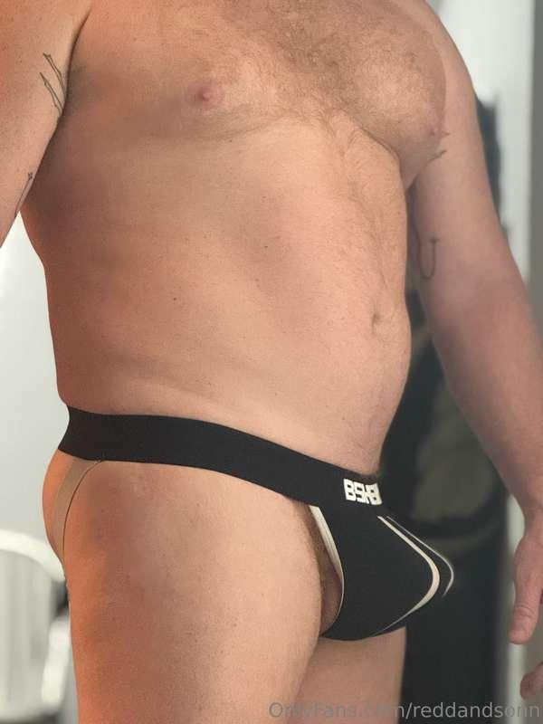 BEARLY can fit into the jockstrap with this thick monster co..