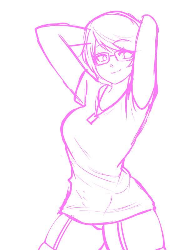 Huniepop Ashley WIP#1