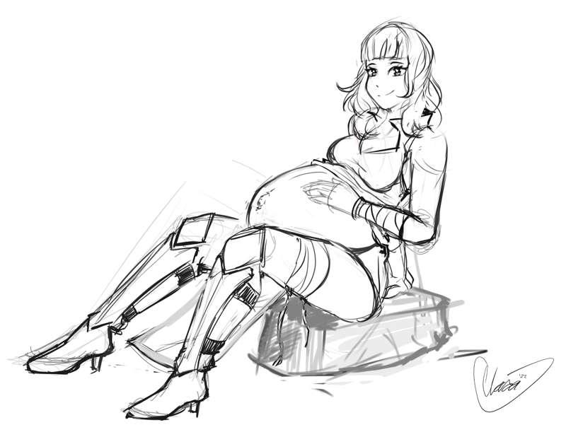 (Commission sketch) Celica!