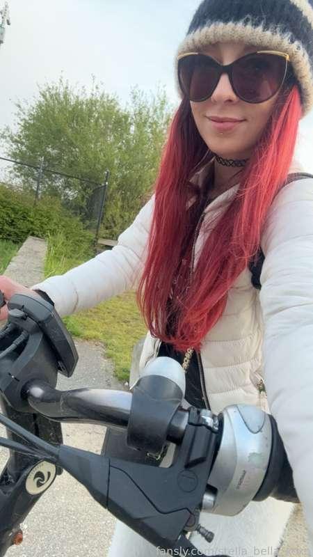 All thank you gifts have been sent out. Next time I’ll put yous in a group and send it out like that, as it might be quicker 😂

I have 3 more clips to upload to the page now 😆😂

Here’s me on my way home earlier feeling extremely excited to be going home to be controlled. My holes have been feeling amazing all night 🥵💦

Such a lovely wee day and nice to cycle without a beanie 😆 switched my hat hair for cycling hair 💁🏽‍♀️