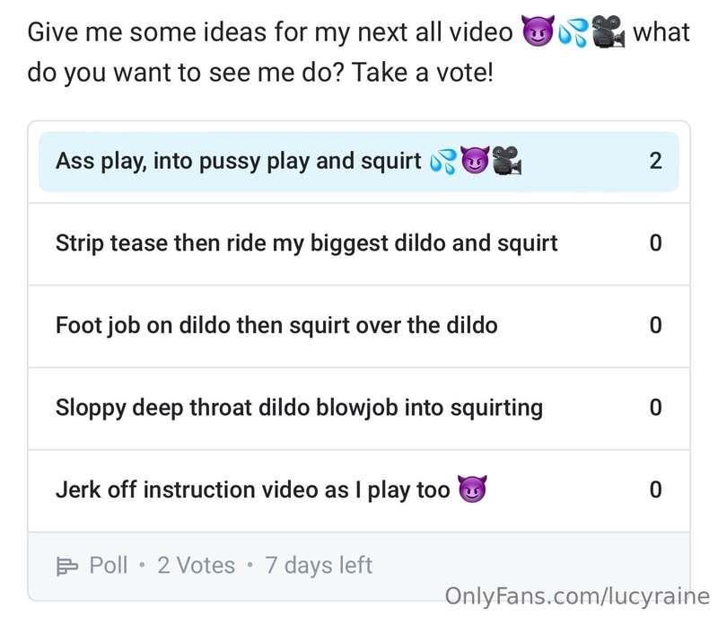 A screen shot of the poll just started over on my VIP page! ..