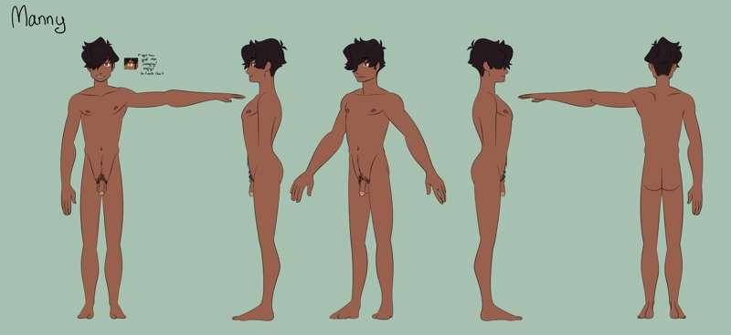 Manny Character Sheet - Nude
