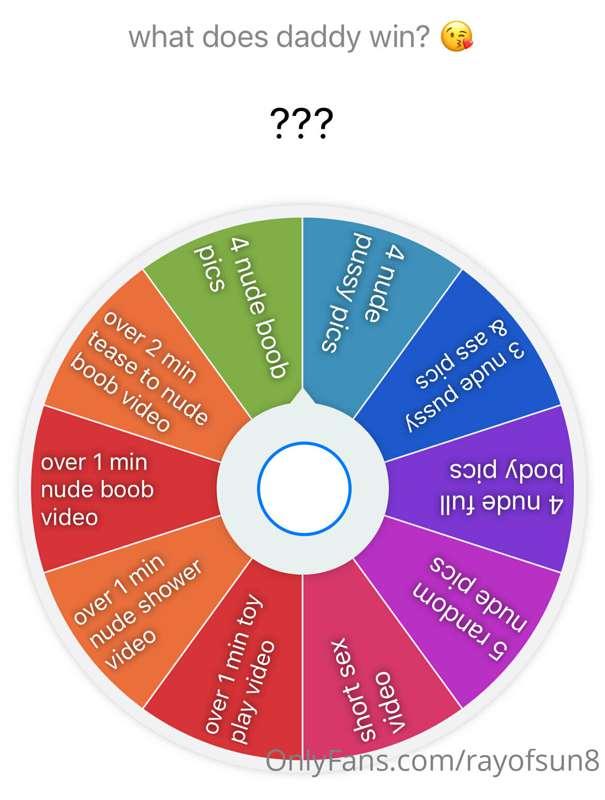 ✨ SPIN THE WHEEL ✨
Here’s your entry ticket baby 🎟 Now cum &..