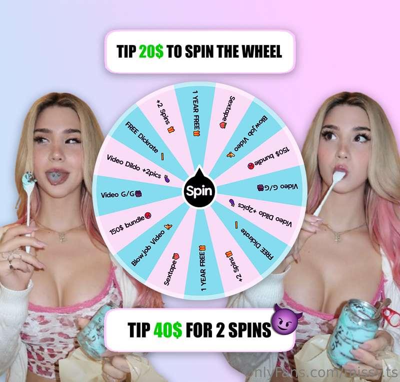 Try my new "Spin the wheel" 🥳My new exclusive wheel that wil..