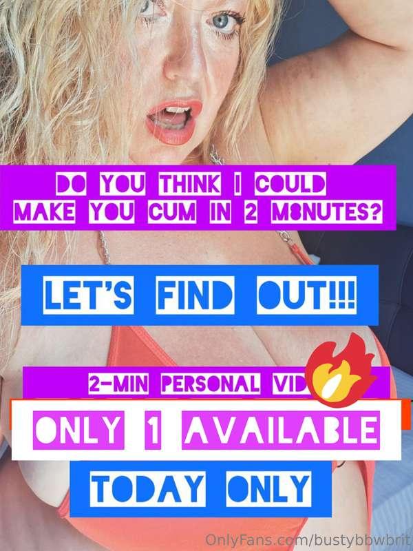🍆GENTLEMAN’S CHOICE 2-MINUTE TUESDAY 🍆Get your very own pers..