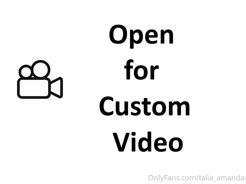 Hi all, I'm open for custom videos 🙂📽💕