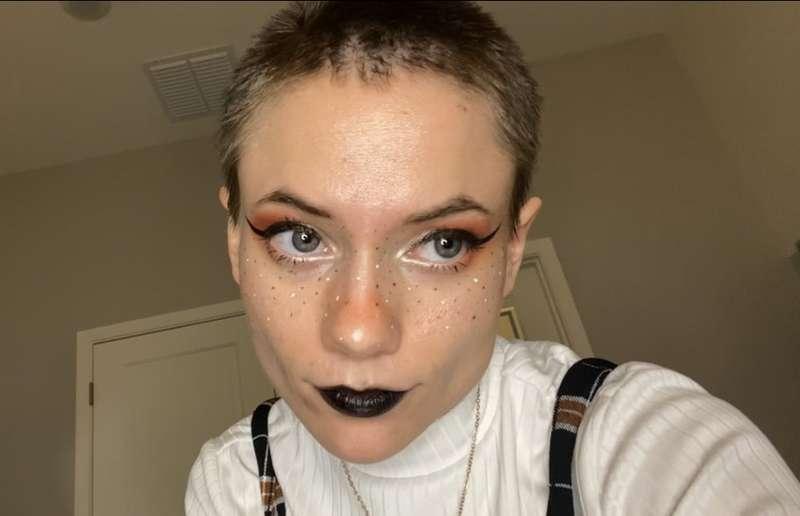 Just a few pics I took of the make up before the wig covers ..