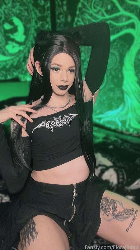 Just your goth girlfriend bullying you until you suck her dick :)