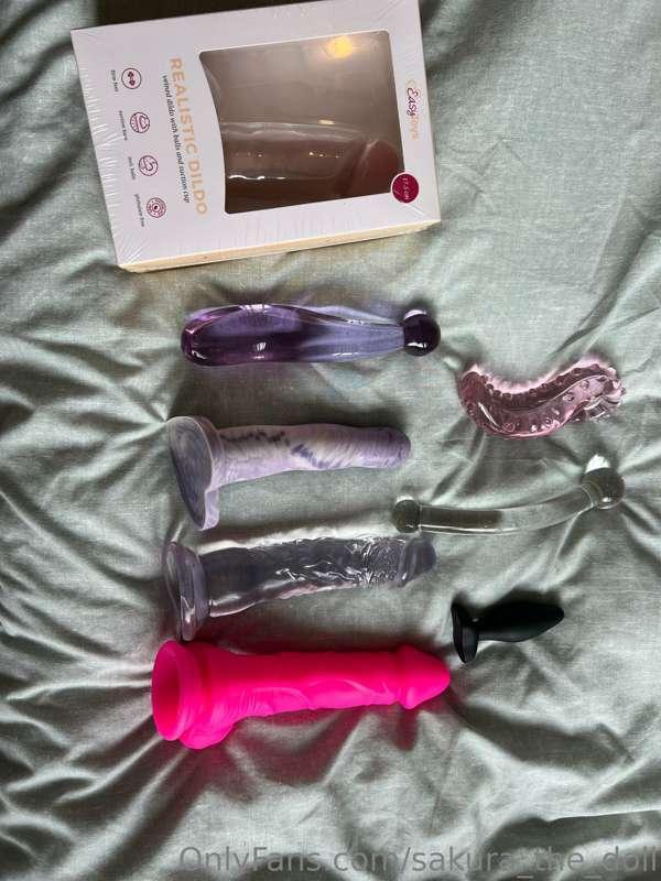 Only part of the big dildo / wand collection i have hehe. Te..
