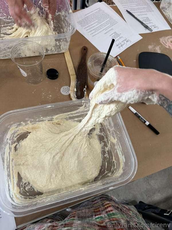 Getting messy while attending a focaccia workshop this after..