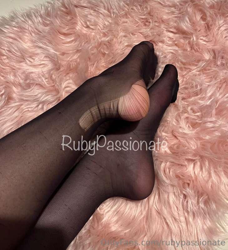 Don’t you just love the runs in my thigh highs.Its like my h..