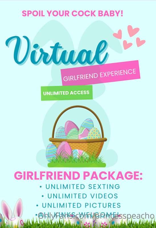🐣 EASTER SALE! 💐
VIRTUAL GIRLFRIEND EXPERIENCE  💍💘

✨ GET FU..