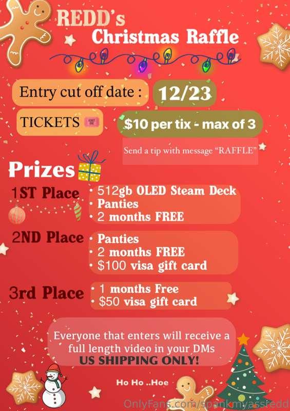 ***CHRISTMAS RAFFLE*** 🎁
Well guys.. it’s that time of year ..