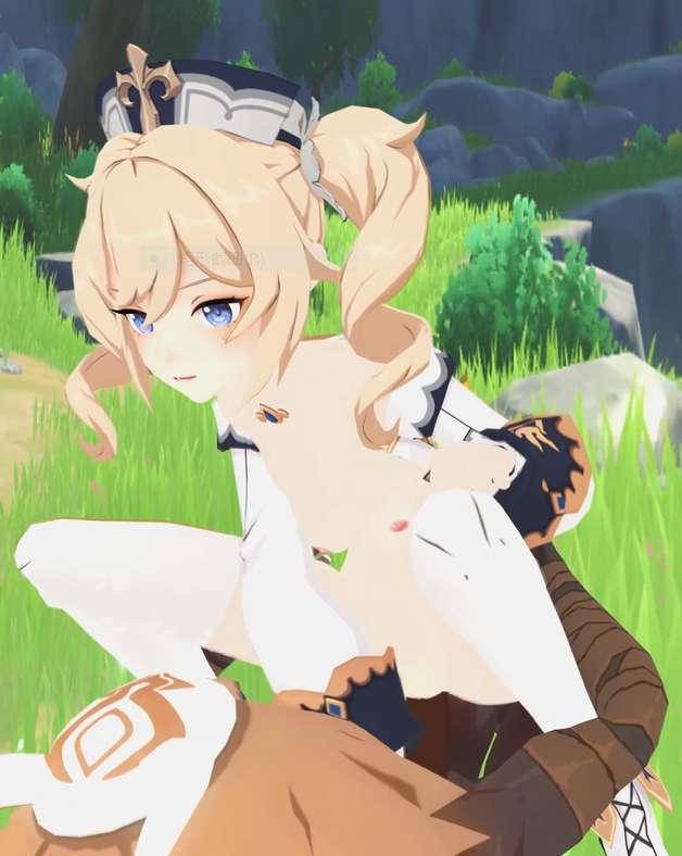 The early stage of the MMD Geinshin video