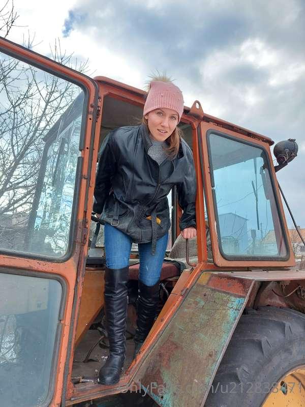 inside the tractor
