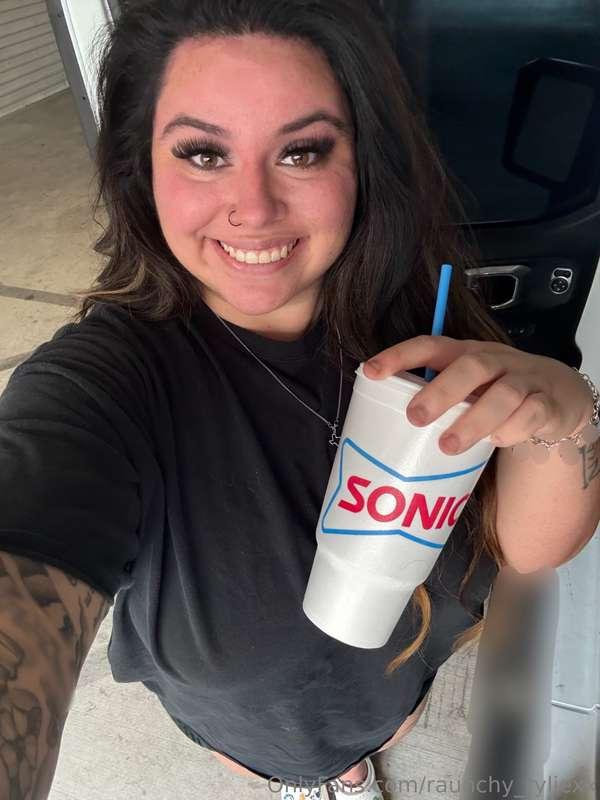 Self care with sonic today!🥤 I feel like spoiling someone to..