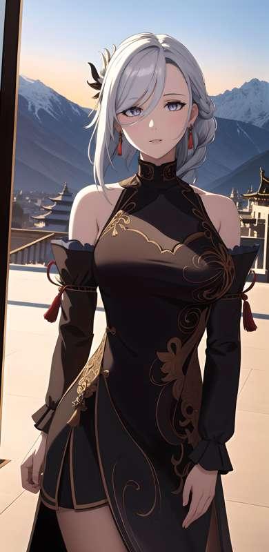 Shenhe dress. Genshin Impact