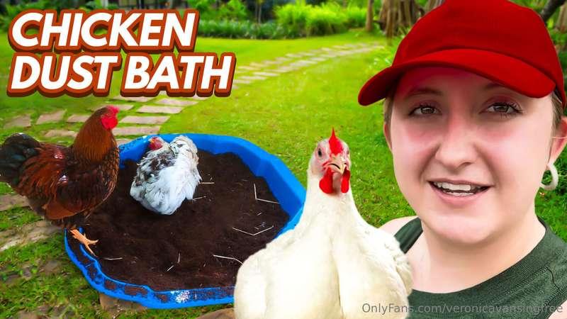 Make Chicken Dust Baths with Me 🐔  Giving my chickens some l..