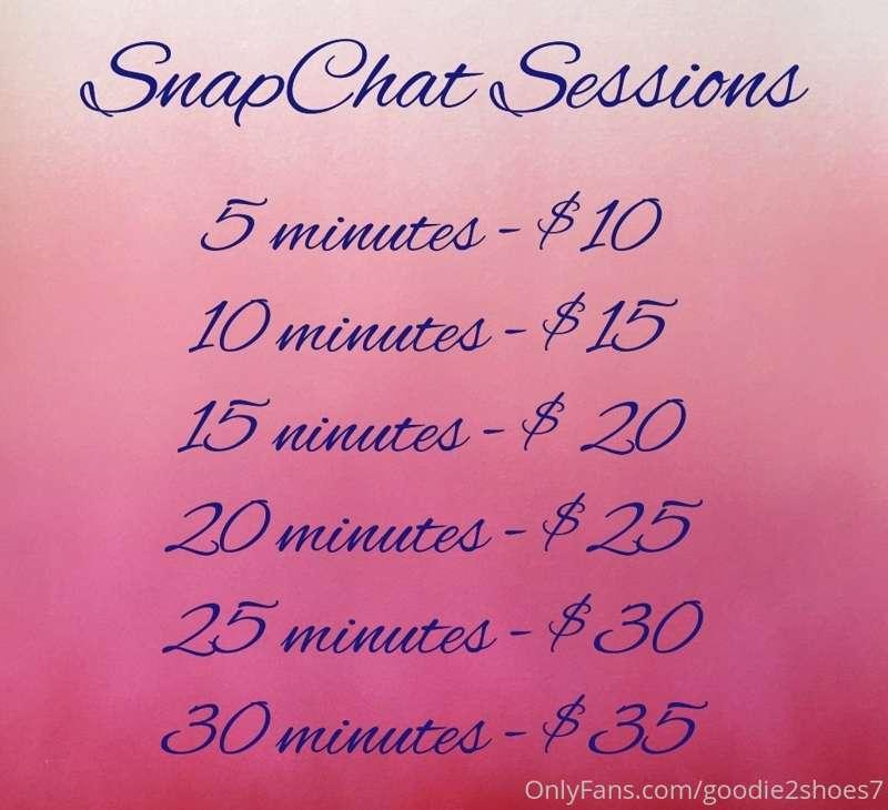 My SnapChat Sessions are fun and affordable.  Want to see my..