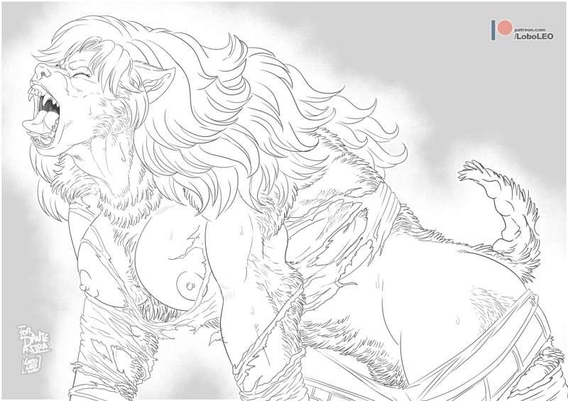 Hilda - Werewolf Transformation (Line-Art)