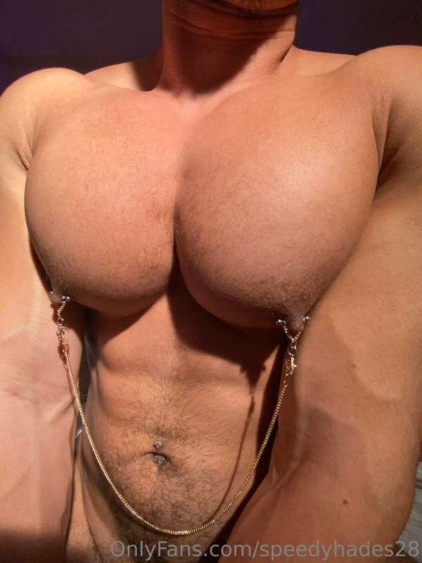 I recently got my nipples pierced. This lets me wear the nip..