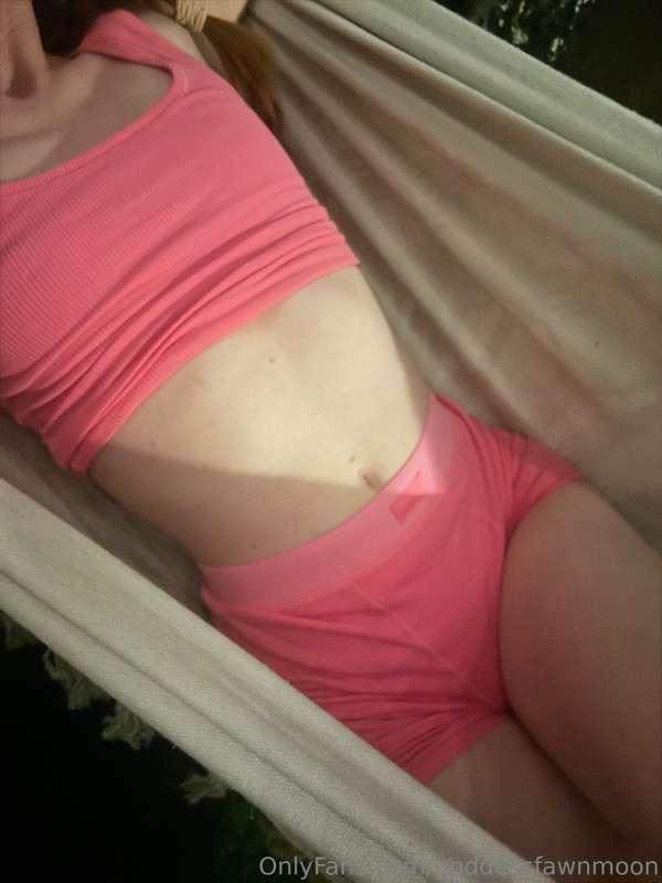 My titties in the hammock outside at night 🤭