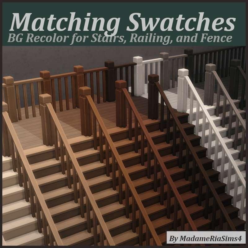 Matching Swatches for Stairs, Railing, and Fence