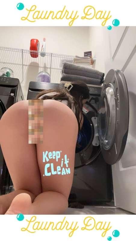 🧺 **LAUNDRY DAY** 💦  I just filmed a naughty new video of me..